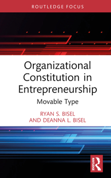 Hardcover Organizational Constitution in Entrepreneurship: Movable Type Book