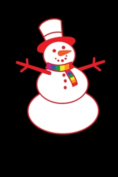 Gay Snowman Rainbow Scarf: Christmas Eve Notebook | Gay Xmas Snowman LGBTQ Winter Santa Claus Holiday Pride Season Mini Notepad Gift College Ruled (6"X9")