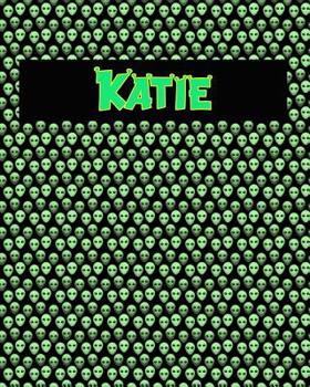 Paperback 120 Page Handwriting Practice Book with Green Alien Cover Katie: Primary Grades Handwriting Book