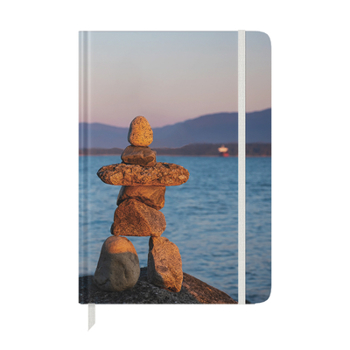Hardcover Stone Paper Inukshuk Blank Notebook: Stone Paper, Waterproof Sewn Bound Book