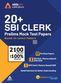 Paperback Adda247 SBI Clerk Prelims Mock Test Book English Printed Edition Book