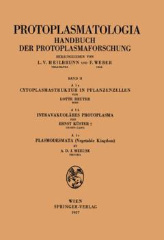 Paperback Cytoplasmastruktur in Pflanzenzellen -- Intravakuoläres Protoplasma -- Plasmodesmata (Vegetable Kingdom) [German] Book