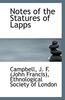 Paperback Notes of the Statures of Lapps Book
