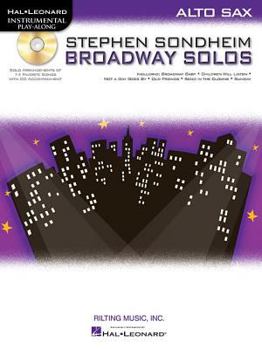 Paperback Stephen Sondheim - Broadway Solos: Alto Sax Book