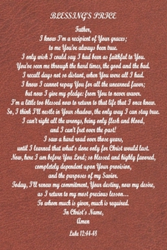 Blessing's Price: 6x9 Journal With 120 Blank Lined Pages, Christian Men's Journal, Inspirational Poem Notebook, Religious Gift Book