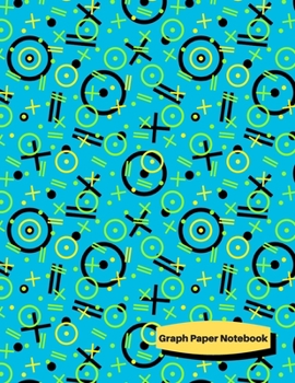 Graph Paper Notebook: 80s 90s Retro Themed - 5x5 Ruled - Large (8.5" x 11") 120 pages - Blue Math Equation Cover
