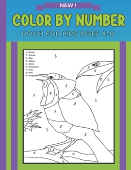 Paperback Color By Number: Book For Kids Ages 4-8 Book