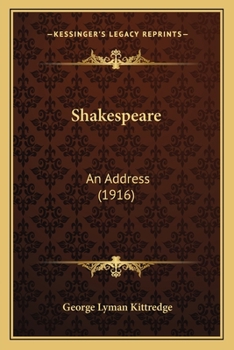 Paperback Shakespeare: An Address (1916) Book