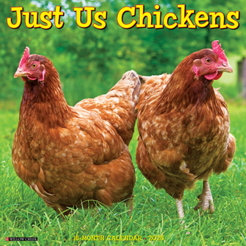 Calendar Just Us Chickens 2025 12 X 12 Wall Calendar Book