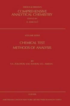 Hardcover Chemical Test Methods of Analysis: Volume 36 Book