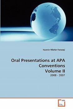 Paperback Oral Presentations at APA Conventions Volume II Book