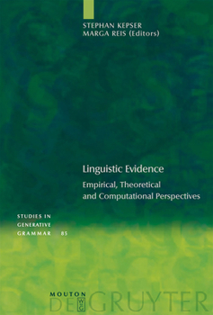Hardcover Linguistic Evidence: Empirical, Theoretical and Computational Perspectives Book
