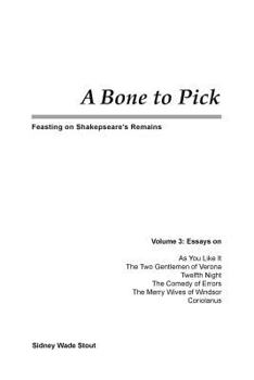 Paperback A Bone to Pick: Feasting on Shakespeare's Remains Book