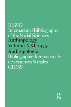 Hardcover Ibss: Anthropology: 1975 Vol 21 Book