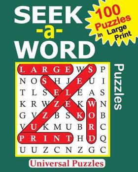 Paperback SEEK -a- WORD Puzzles [Large Print] Book