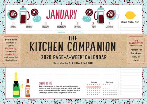 Calendar Kitchen Companion Page-A-Week Calendar 2020 Book