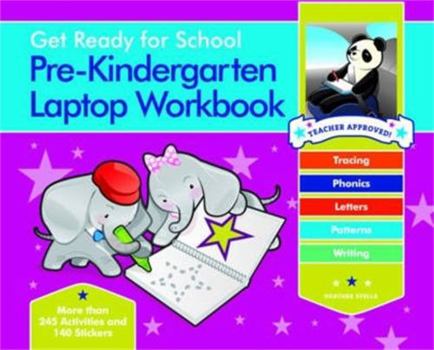 Spiral-bound Get Ready for School Pre-Kindergarten Laptop Workbook: Uppercase Letters, Tracing, Beginning Sounds, Writing, Patterns Book