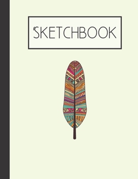 Paperback Sketchbook: Round Zentangle Leaf 200 Page Sketchbook: Artist Edition (8.5x11) Book