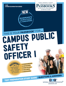 Paperback Campus Public Safety Officer I (C-881): Passbooks Study Guide Volume 881 Book