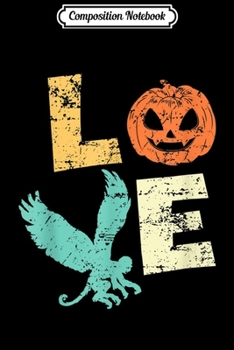 Composition Notebook: Love Flying Monkey Pumpkin Halloween - Vintage Halloween  Journal/Notebook Blank Lined Ruled 6x9 100 Pages
