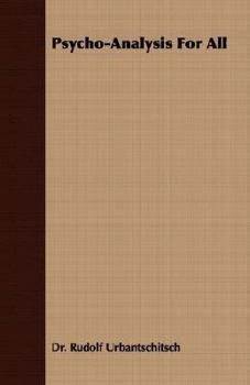 Paperback Psycho-Analysis for All Book