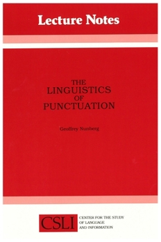 Paperback The Linguistics of Punctuation: Volume 18 Book
