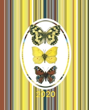 Paperback Vintage Butterfly Art: Diary Weekly Spreads January to December Book