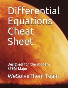 Paperback Differential Equations Cheat Sheet: Designed for the Modern Stem Major Book