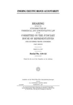Paperback Ensuring executive branch accountability Book