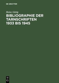 Hardcover Bibliographie Der Tamschriften 1933-1945 Book