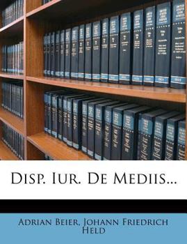 Paperback Disp. Iur. de Mediis... Book
