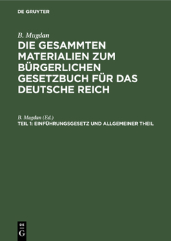Hardcover Einführungsgesetz Und Allgemeiner Theil [German] Book