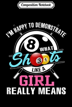 Composition Notebook: Womens Cute Billiards Women - Funny Gift for Girl Pool Player  Journal/Notebook Blank Lined Ruled 6x9 100 Pages