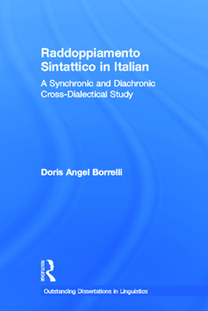 Hardcover Raddoppiamento Sintattico in Italian: A Synchronic and Diachronic Cross-Dialectical Study Book