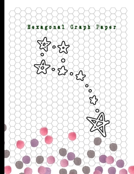 Hexagonal Graph Paper: Hexagon Paper (Small) 0.2 Inches Hexes Radius Honey comb paper, Organic Chemistry, Biochemistry, Science Notebooks, Composition ... Maps Grid Mats with Star-Green Cover Theme