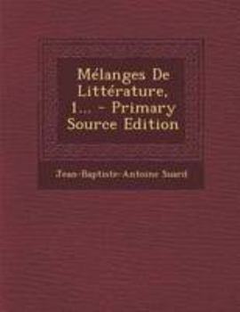 Paperback M?langes De Litt?rature, 1... [French] Book