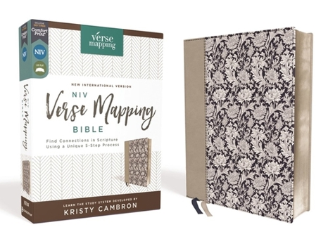 Imitation Leather Niv, Verse Mapping Bible, Leathersoft, Navy Floral, Comfort Print: Find Connections in Scripture Using a Unique 5-Step Process Book
