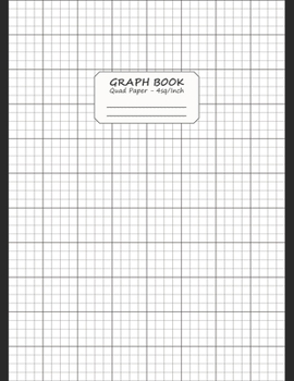 Paperback GRAPH BOOK - QUAD PAPER - 4sq/Inch - 8.5" x 11" (21.59 x 27.94 cm) Book