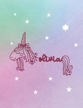 Paperback Olivia: Unicorn Name Notebook Book