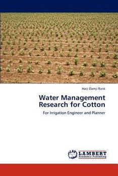 Paperback Water Management Research for Cotton Book