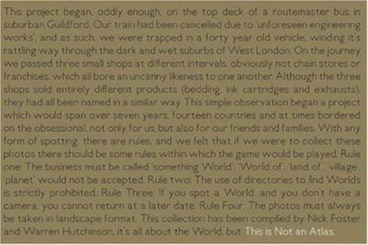 Hardcover This Is Not An Atlas Book