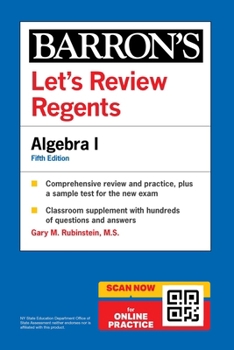 Paperback Let's Review Regents: Algebra I, Fifth Edition (Barron's New York Regents) Book