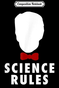 Composition Notebook: Science Rules - Silhouette With Red Bow Tie Journal/Notebook Blank Lined Ruled 6x9 100 Pages