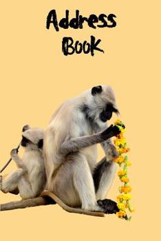 Paperback Address Book: Monkey themed 6x9 100 pages Book