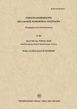 Paperback Ersatz Von Quarzsand ALS Strahlmittel [German] Book