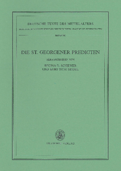 Paperback Die St. Georgener Predigten [German] Book