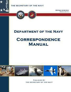 Paperback Department of the Navy Correspondence Manual Book