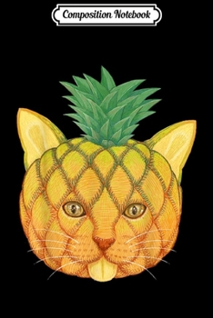 Paperback Composition Notebook: Pineapple Cat Journal/Notebook Blank Lined Ruled 6x9 100 Pages Book