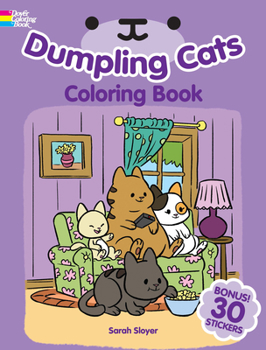 Paperback Dumpling Cats Coloring Book with Stickers Book