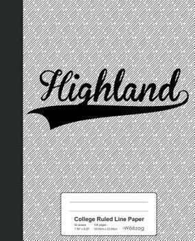Paperback College Ruled Line Paper: HIGHLAND Notebook Book